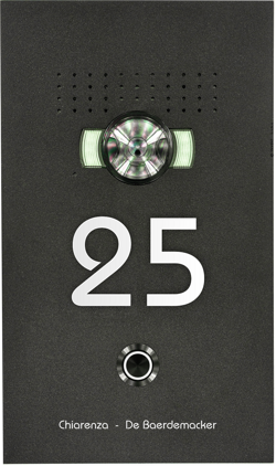 SFERA LUNA PURE Interphone vidéo avec numéro/nom de maison – Design haut de gamme pour Bticino