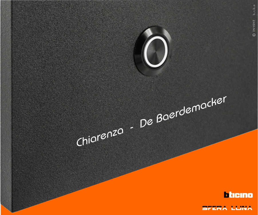 SFERA LUNA PURE Interphone vidéo avec numéro/nom de maison – Design haut de gamme pour Bticino
