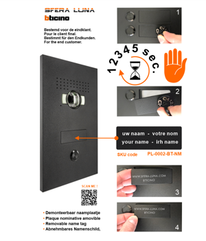 SFERA LUNA1 Drucktaster-Video-Gegensprechanlage High-End von Bticino