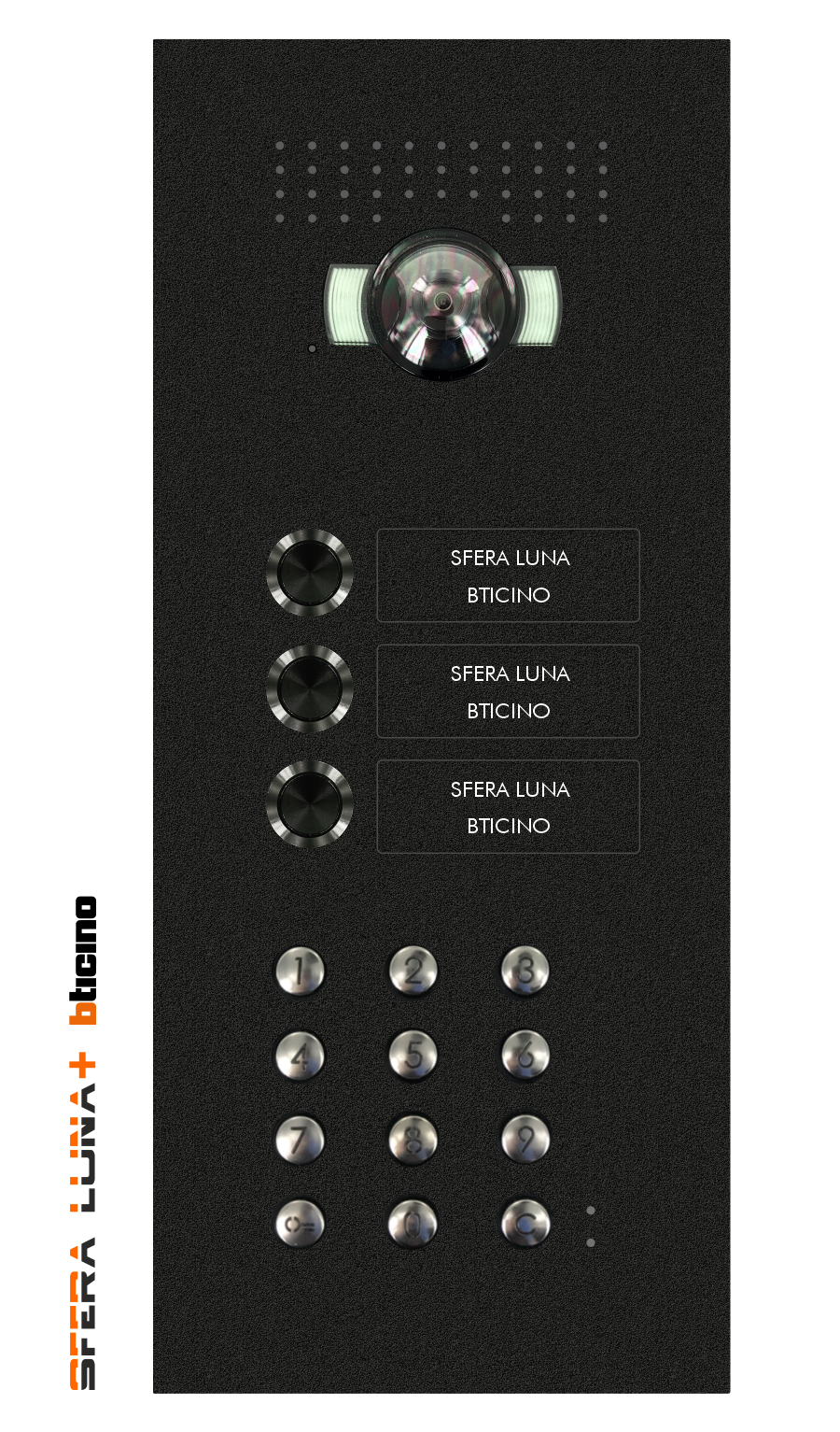   Vidéo-parlophonie SFERA LUNA+3 boutons clavier à code haut de gamme Bticino (350030)