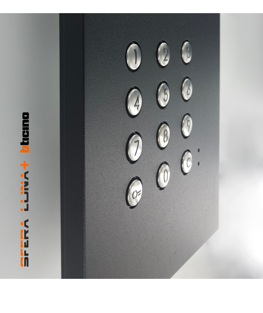 SFERA LUNA+1 Frontale per pulsantiera videocitofonica di Bticino con tastiera numerica 