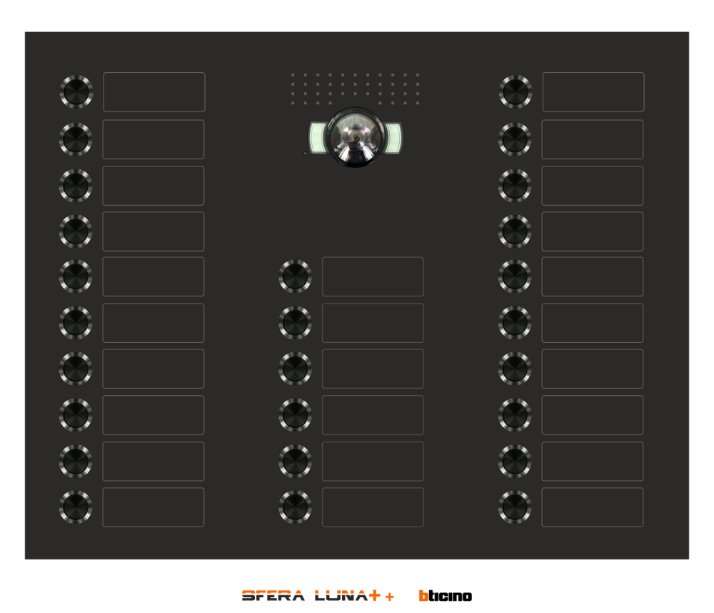 SFERA LUNA+ da 17 → 26 Pulsanti di chiamata per VIDEOCITOFONO Bticino