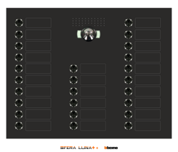 Platine de rue SFERA LUNA+ pour 17 -> 26  boutons de sonnette ┃vidéo-parlophonie Bticino