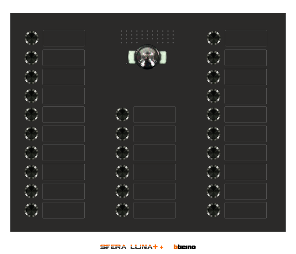 SFERA LUNA+ da 17 → 26 Pulsanti di chiamata ┃ VIDEOCITOFONO Bticino