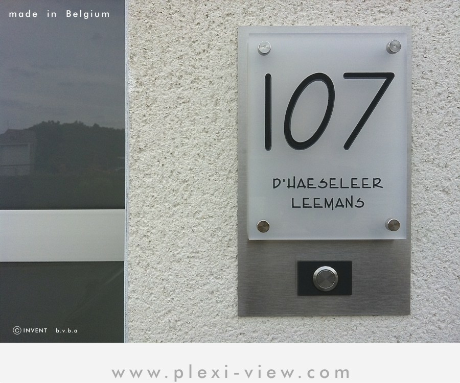 Huisnummer deurbel design naam USMV Huisnummer deurbel design naam USMV