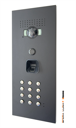 SFERA LUNA+ NEW Fingerprint reader Ekey + Keypad Video entry panel High-End Bticino (350030)