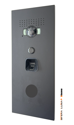 SFERA LUNA+ NEW Frontale per pulsantiera videocitofonica di Bticino con lettore di impronte digitali & lettore di badge RFID (350030)