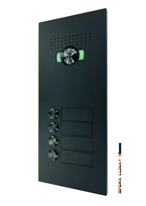 SFERA LUNA+4 Push-button door station for video intercom systems by Bticino