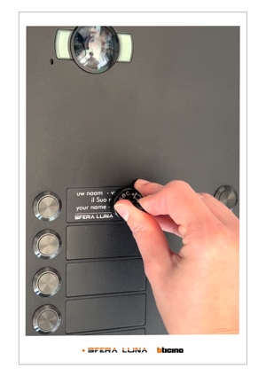 SFERA LUNA+ 10 → 16 Call Buttons for Audio/Video door entry system Bticino (3500030+3500030)