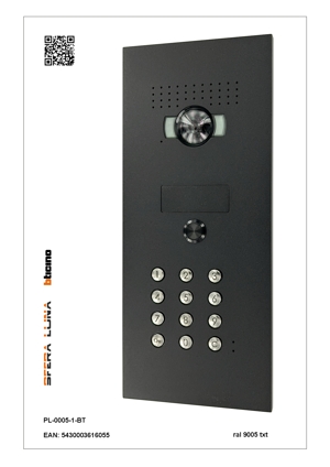 SFERA LUNA+1 Druckknopf-Codetastatur Video-Sprechanlage High-End Bticino