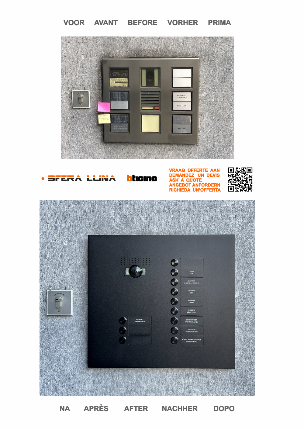 Plaque nominative gravée au laser – Sfera Luna
