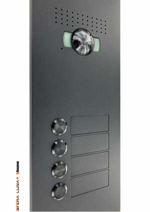 SFERA LUNA+4 Push-button door station for video intercom systems by Bticino