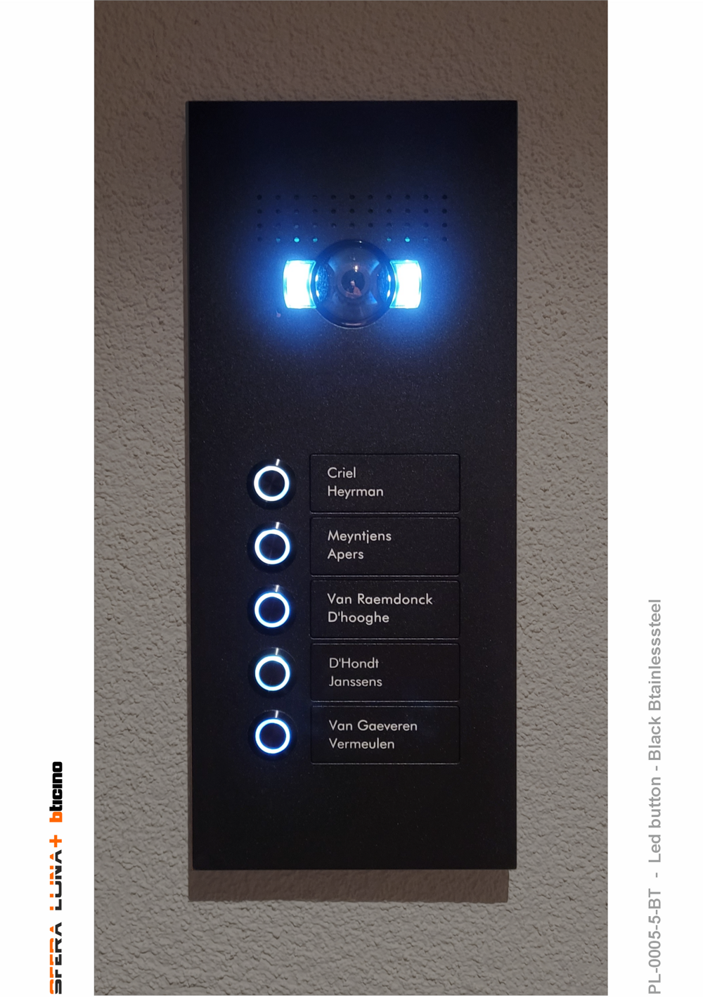 SFERA LUNA+5 Drucktaster Video-Gegensprechanlage High-End Bticino