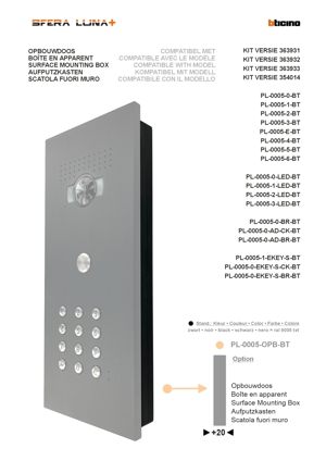 SURFACE MOUNTING BOX | SFERA LUNA | 3 MODULES | BTICINO