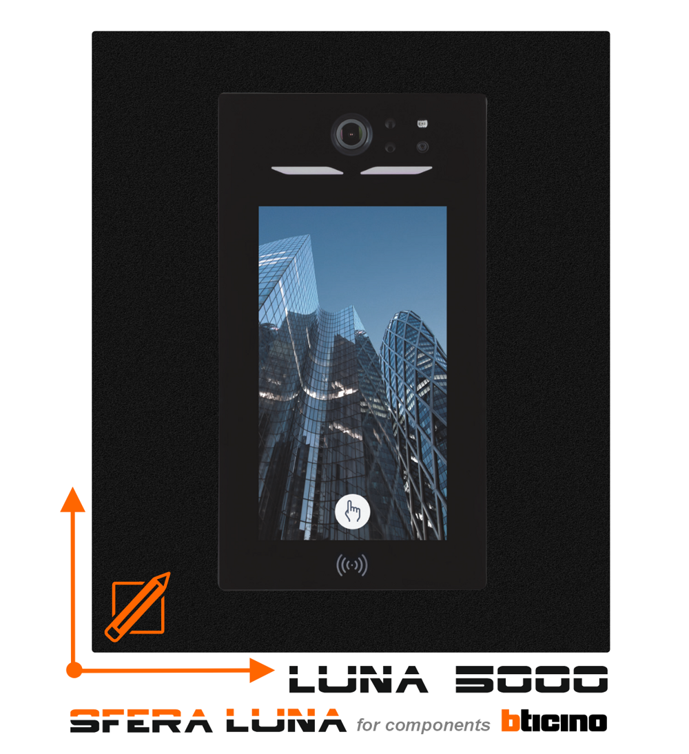 LUNA 5000 PANNEAU SUR MESURE POUR VIDÉO HAUT DE GAMME POUR MODULE 34500 BTICINO LUNA 5000 PANNEAU SUR MESURE POUR VIDÉO HAUT DE GAMME POUR MODULE 34500 BTICINO