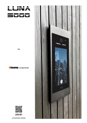 LUNA 5000 Pannello Frontale Premium (per modulo touch Bticino 354000)