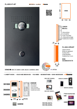 Video Parlofonie haut-de-gamme Bticino LUNA  PURE