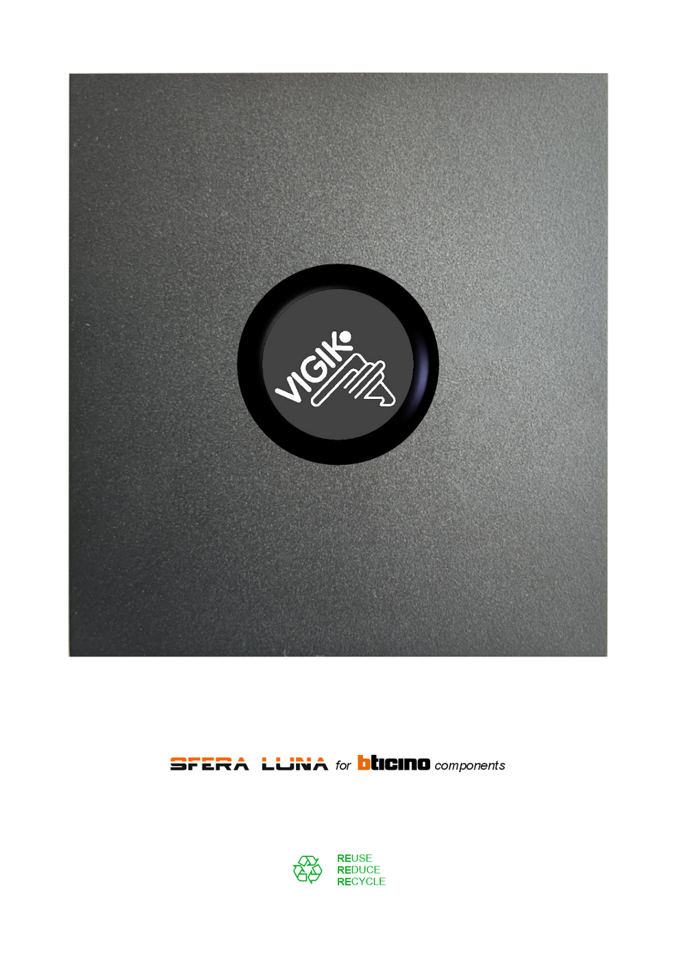 SFERA LUNA VIGIK TRANSPONDER-LESEGERÄT HIGH-END-MODUL BTICINO (stand alone)