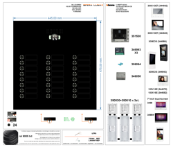 Platine de rue SFERA LUNA 24  boutons de sonnette pour vidéo-parlophonie Bticino