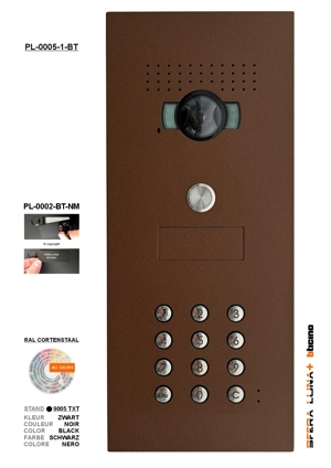 SFERA LUNA+1 druknop code klavier Video Parlofonie High-End Bticino