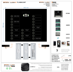 SFERA LUNA+ 22 Call/Push Buttons for Audio/Video door entry system Bticino