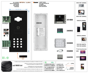 SFERA LUNA+1 push button code keypad Video Intercom High-End Bticino