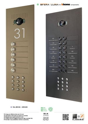 Formulaire sur mesure ┃ Panneaux Sfera Luna pour vidéophonie BTicino