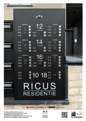 Maatwerkformulier┃Sfera Luna panelen voor BTicino videofonie