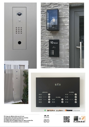 Custom order form ┃ Sfera Luna panels for BTicino video door entry