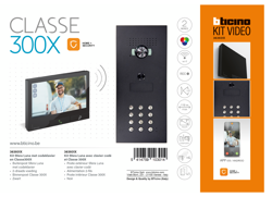Kit SFERA LUNA 363931X – Interphone vidéo haut de gamme avec poste intérieur 300X NOIR