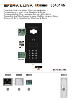 SFERA LUNA Kit 363931N – High-End Video Door Entry System with Classe 300EOS Indoor Unit (France)