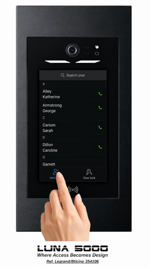 LUNA 5000 PREMIUM video front panel + base for module 345000 Bticino