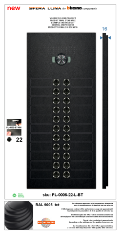 SFERA LUNA+ 22 L Boutons d'appel POSTE DE PORTE VIDÉOPHONIE Bticino