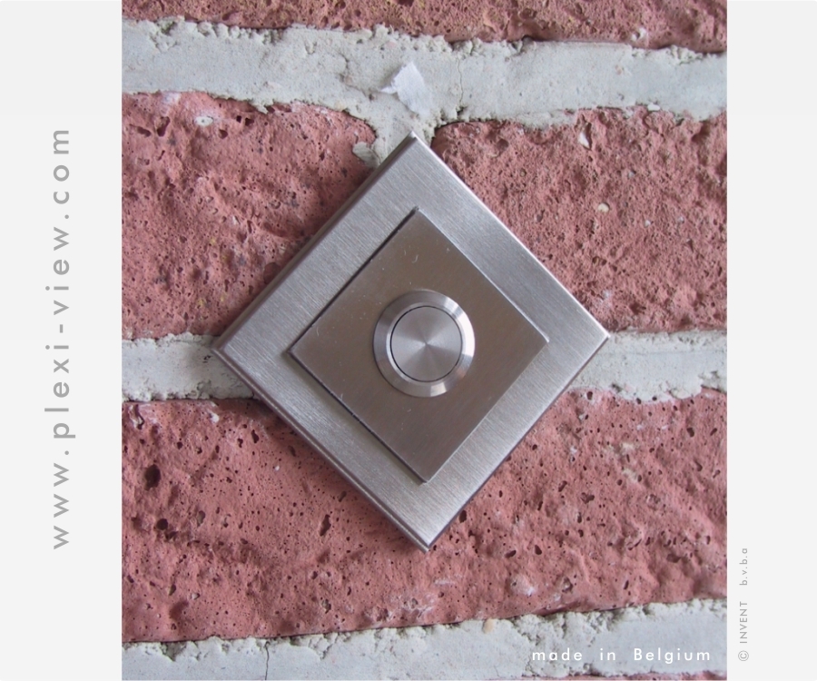 STAINLESS STEEL-ALU DOORBELL ┃ BRUSHED TRIO ┃ SQUARE DESIGN