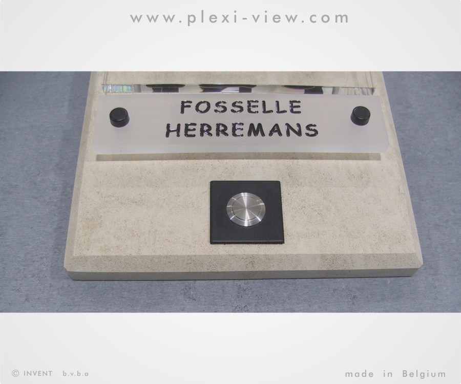 House sign Design with Natural Stone & Doorbell