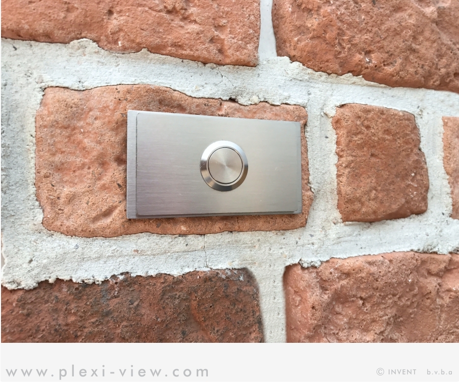 CAMPANELLO INOX-ALU ┃ DUO SPAZZOLATO ┃ DESIGN RETTANGOLARE