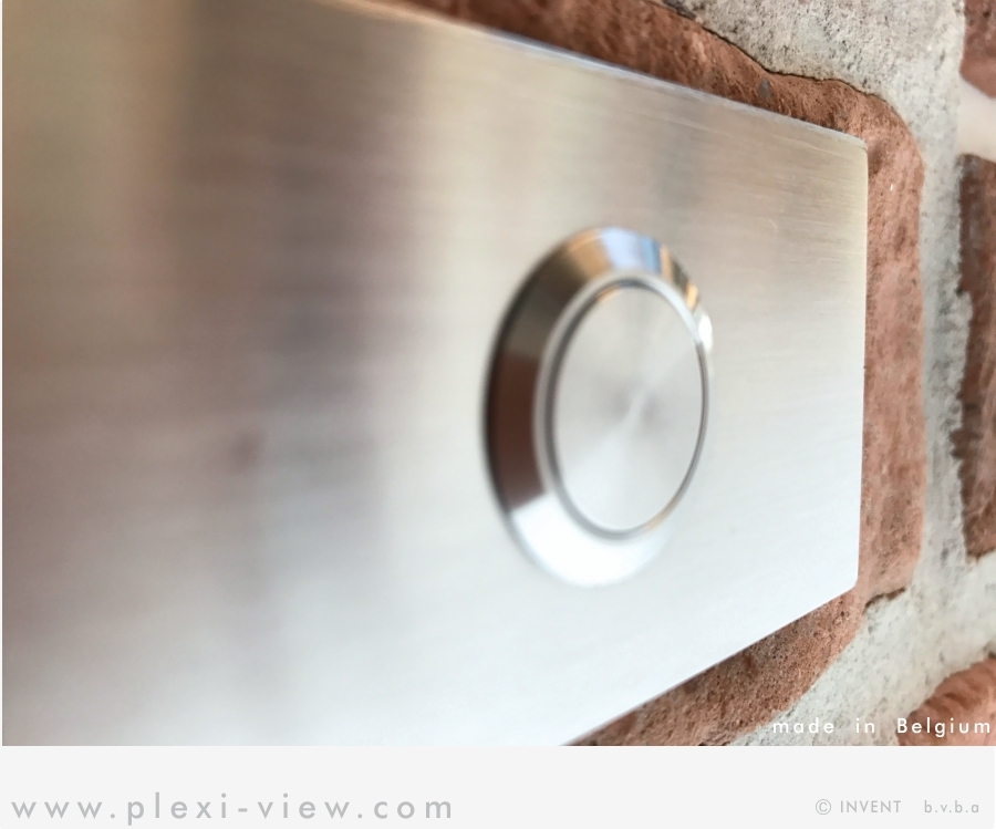 CAMPANELLO INOX-ALU ┃ DUO SPAZZOLATO ┃ DESIGN RETTANGOLARE