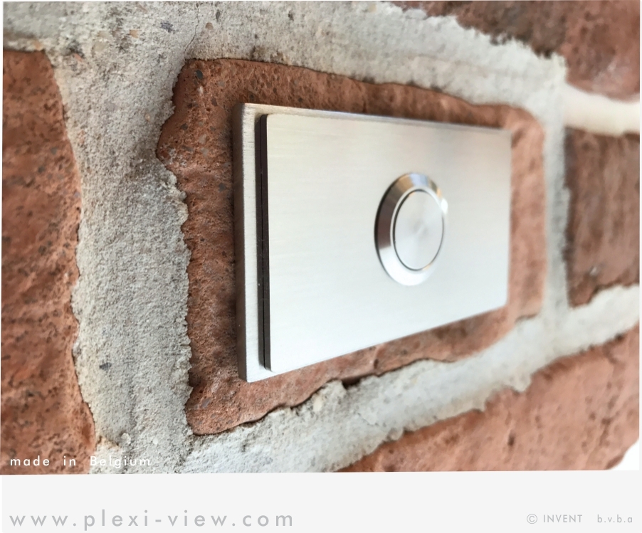 CAMPANELLO INOX-ALU ┃ DUO SPAZZOLATO ┃ DESIGN RETTANGOLARE